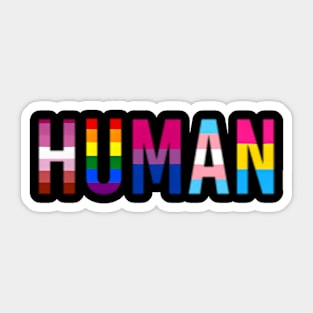 Human Lgbt Flag Gay Pride Month Transgender Rainbow Lesbian Sticker